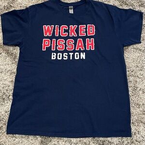 Wicked Pissah Boston Navy T-Shirt | Large |